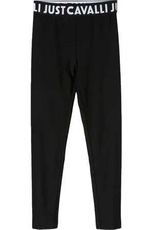 Roberto Cavalli Logo-print waistband leggings