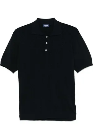 DRUMOHR Pointelle-knit polo shirt