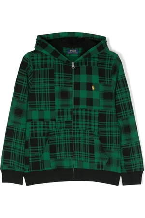 Ralph Lauren Polo Pony plaid zip-up hoodie
