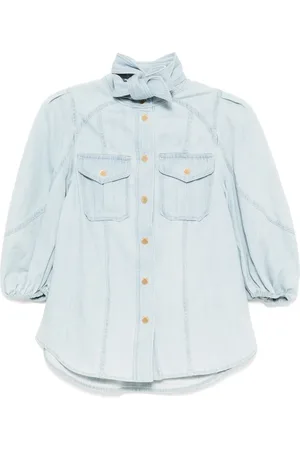 ZIMMERMANN Acacia denim lantern blouse
