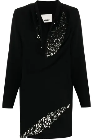 Isabel Marant Lazeli sequin-embellished long-sleeve dress