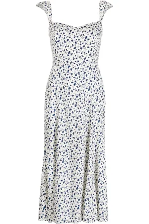 Reformation Graphic-print scoop-neck dress