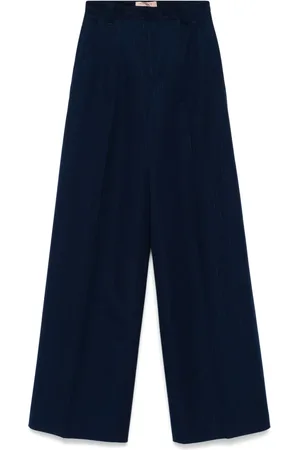 Twin-Set Pinstripe wide-leg trousers
