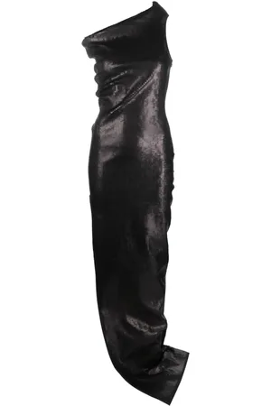 Rick Owens Asymmetric-neck sequinned maxi dress