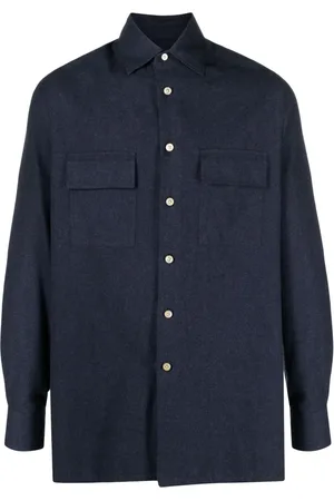 Kiton Felted-finish cotton shirt
