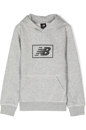 New Balance Logo-print pouch-pocket hoodie