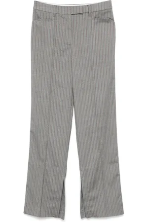 REMAIN Herringbone-pattern striped trousers