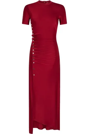 Paco rabanne Gathered jersey maxi dress