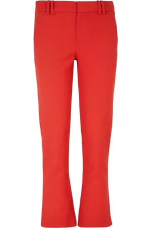 Balmain Hook-fastening flared cropped trousers