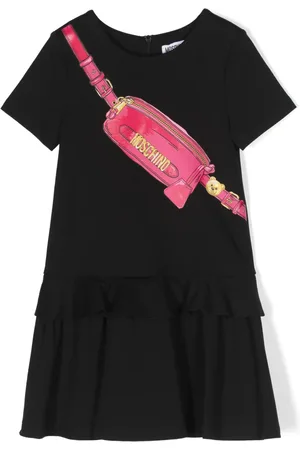 Moschino Graphic-print ruffled-detail dress