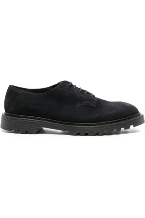 Premiata Logo-debossed 30mm suede derby shoes