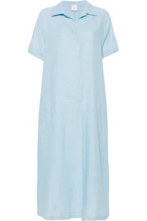 ELEVENTY Linen shift maxi dress