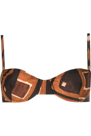 Lenny Niemeyer Geometric-print balconette bikini top