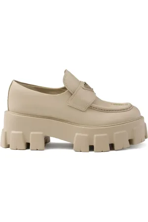 Prada Monolith triangle-logo loafers