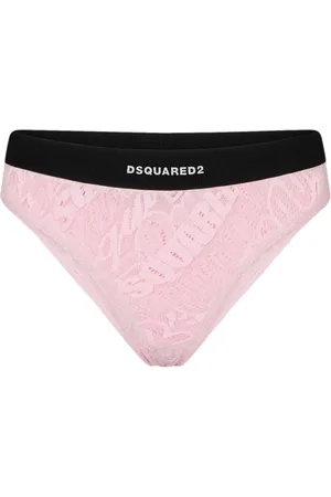 Dsquared2 Logo-embroidered lace briefs