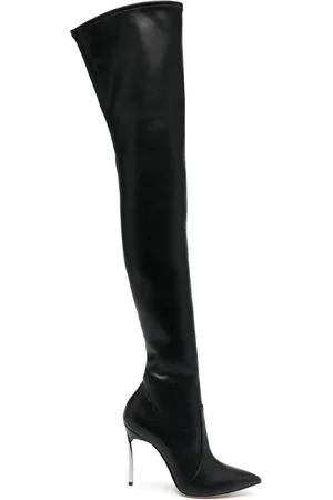 Casadei Blade 100mm thigh-high boots