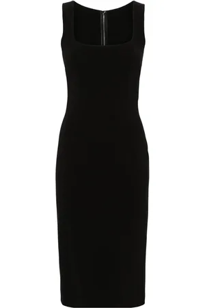 Dolce & Gabbana Square-neck sleeveless midi dress