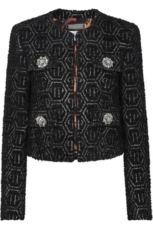Philipp Plein Monogram tweed jacket