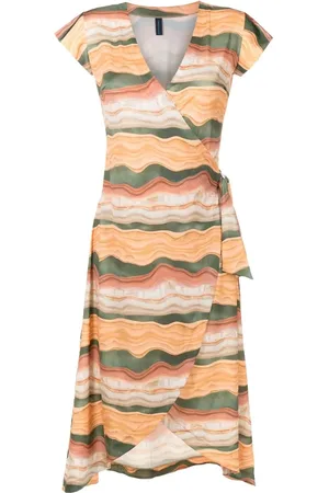 Lygia & Nanny V-neck wrap midi dress