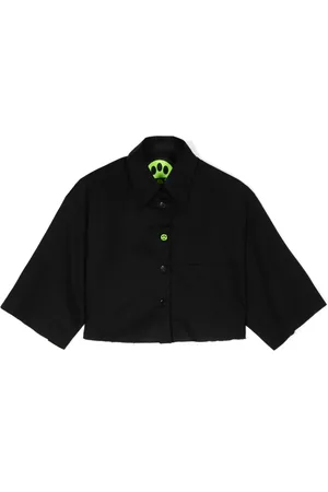 BARROW Logo-print cropped shirt