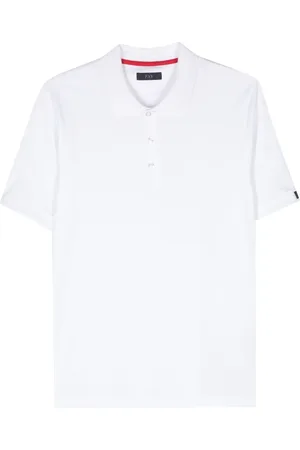FAY Logo-patch cotton polo shirt