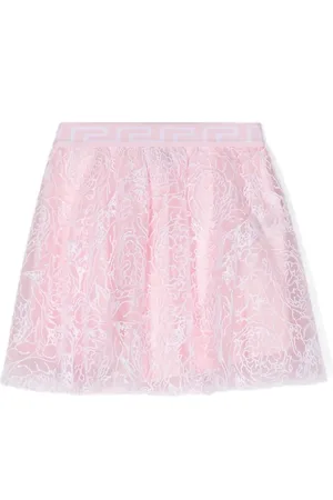 VERSACE Barocco Flocked tulle skirt