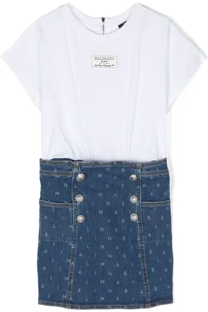 Balmain Logo-appliqu?? T-shirt dress