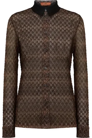 Missoni Lam??-effect chevron-knit shirt