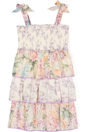 ZIMMERMANN Tiered floral cotton dress