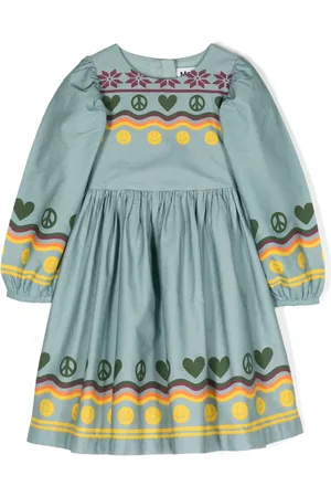 Molo Cilja long puff-sleeves cotton dress