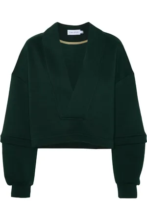 Ioana Ciolacu V-neck cotton-blend sweatshirt