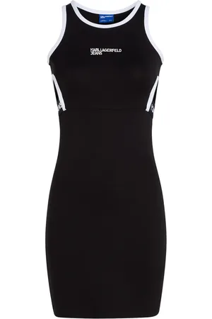 Karl Lagerfeld Logo-embroidered cut-out minidress