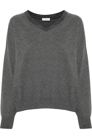Brunello Cucinelli Monili-detail cashmere jumper