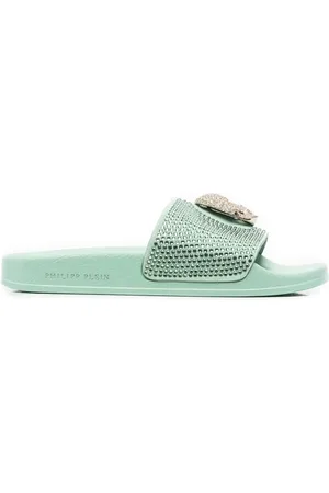 Philipp Plein Skull strass pool slides