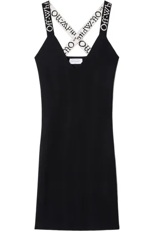 OFF-WHITE Logo-jacquard mini dress