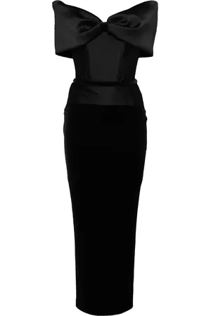 Cristallini Panelled-design midi dress