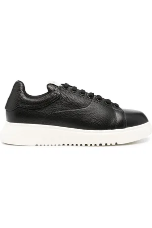 Emporio Armani Tumbled leather sneakers