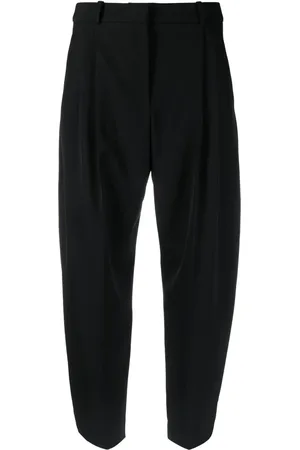 Stella McCartney Tapered-leg cropped wool trousers
