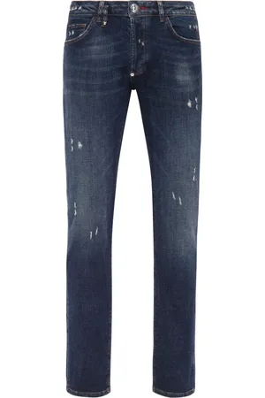 Philipp Plein Distressed low-rise skinny jeans