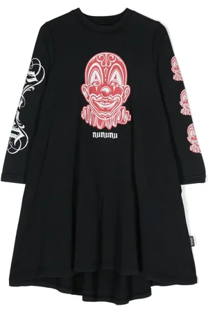 Nununu Clown-print cotton dress