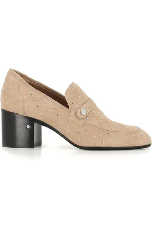 LAURENCE DACADE 70mm stud-embellished suede loafers