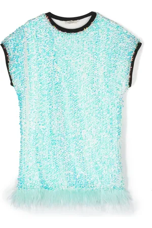 Le pandorine Embellished sequin short-sleeve dress