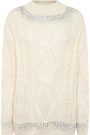 Philipp Plein Rhinestone-embellished cable-knit sweater