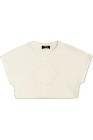VERSACE Logo-embroidered T-shirt