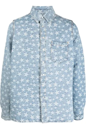 ERL Star-pattern cotton denim shirt