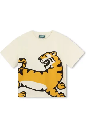 Kenzo Tiger-print organic cotton T-shirt