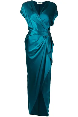 Michelle Mason Wrap drape-detail gown