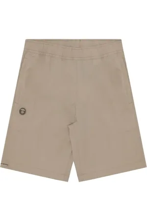 A Bathing Ape Moonface logo-patch shorts