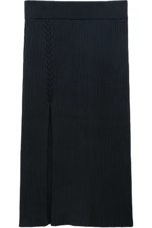 Filippa K Front-slit ribbed midi skirt