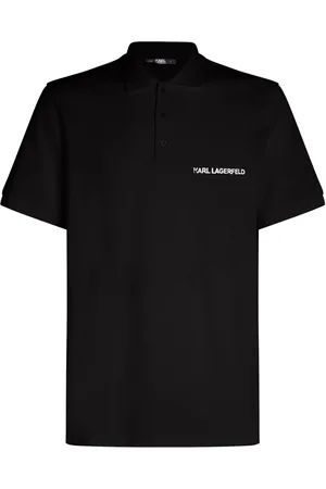 Karl Lagerfeld Logo-print organic-cotton polo shirt